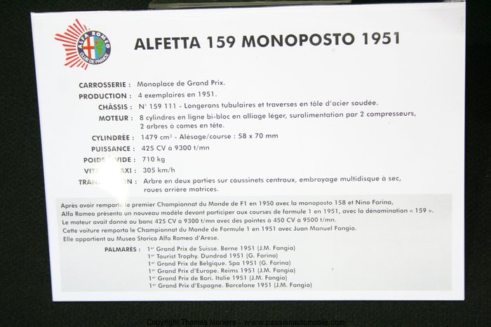 alfa romeo alfetta 159 monoposto 1951 (Epoqu auto 2010)