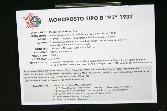 alfa romeo monoposto tipo b p3 1932 (Epoqu'auto 2010)