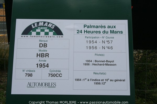 DB HBR 1954 (Le Mans 1954 et 1956) (Le Mans Classic 2008)