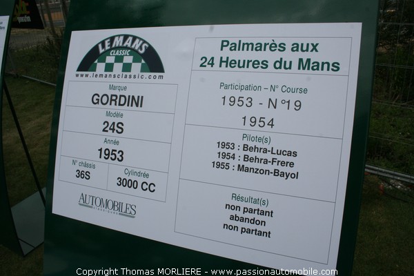 Gordini Type 24S Chassi No 36 1953 (Le Mans Classic 2008)