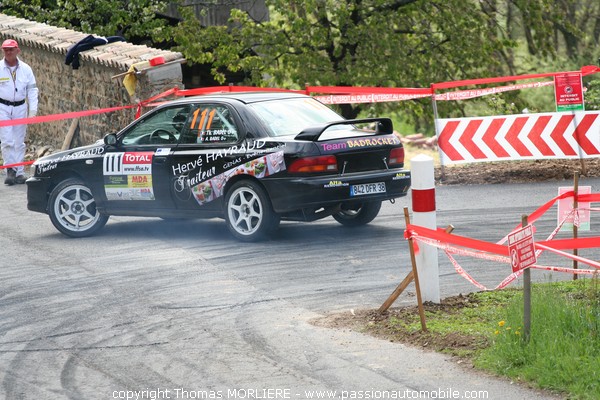 111 - TEAM BADROCHET - BADEL - Subaru Impreza (Rally Lyon Charbonnieres 2009)