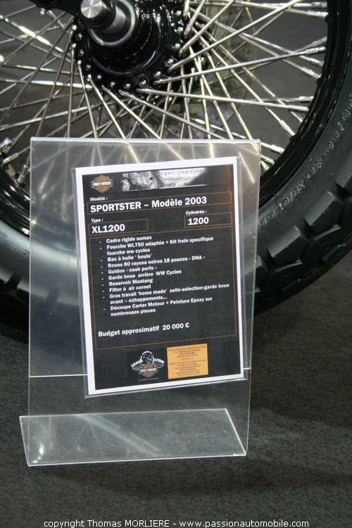 Harley davidson Sportster 2003 prpare (Salon 2 roues de Lyon 2010)