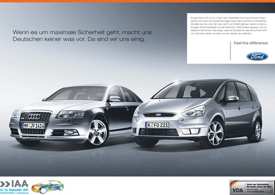 Publicit Audi - Ford (Salon auto de Francfort 2007)