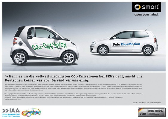 Publicit smart - Volkswagen (Salon automobile de Francfort 2007)