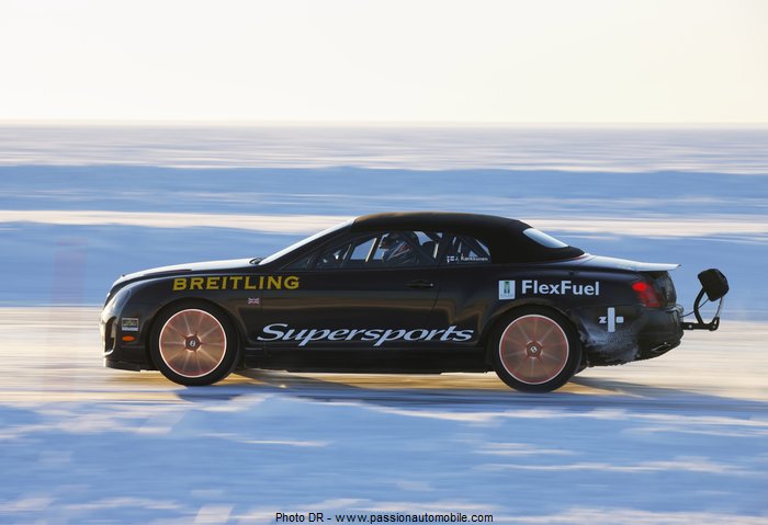 bentley supersports ice speed record convertible 2011 (salon de Genève 2011)