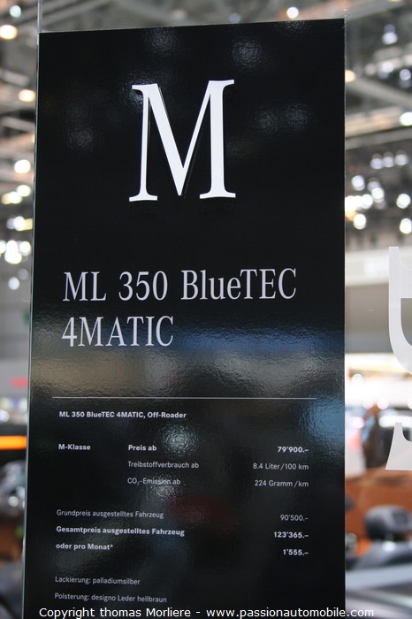 Mercedes ML 350 BlueTec 4MATIC 2010 (Salon de Geneve 2010)