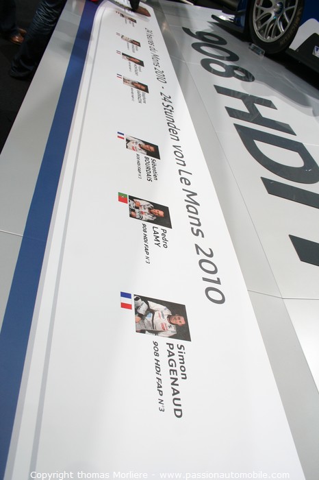 Peugeot 908 HDI 24 heures du mans 2009 (salon de Genve 2010)